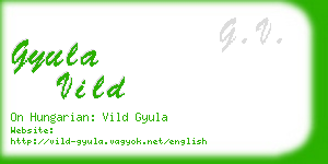 gyula vild business card